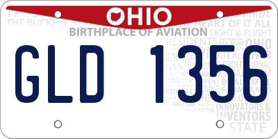 OH license plate GLD1356