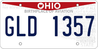 OH license plate GLD1357