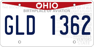 OH license plate GLD1362