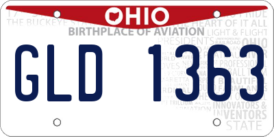 OH license plate GLD1363
