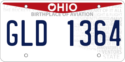 OH license plate GLD1364