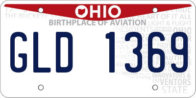 OH license plate GLD1369