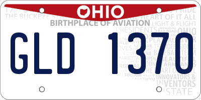 OH license plate GLD1370