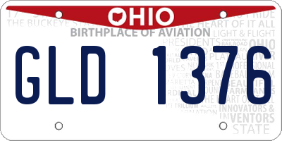 OH license plate GLD1376