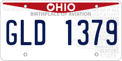 OH license plate GLD1379