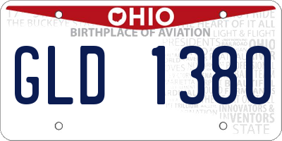 OH license plate GLD1380