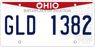 OH license plate GLD1382