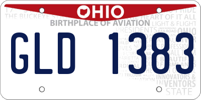 OH license plate GLD1383