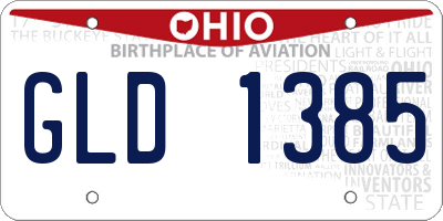 OH license plate GLD1385