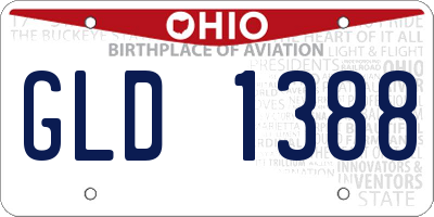 OH license plate GLD1388