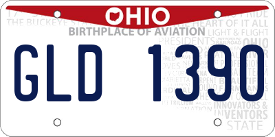 OH license plate GLD1390