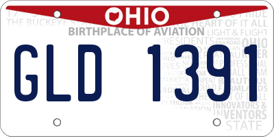 OH license plate GLD1391
