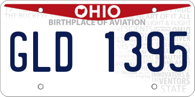 OH license plate GLD1395