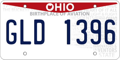 OH license plate GLD1396