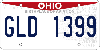 OH license plate GLD1399