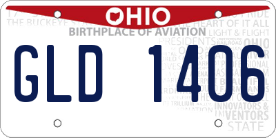 OH license plate GLD1406