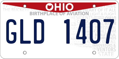 OH license plate GLD1407