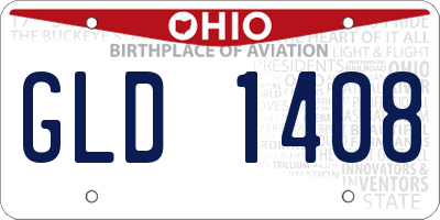 OH license plate GLD1408