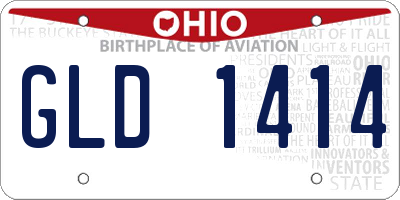 OH license plate GLD1414