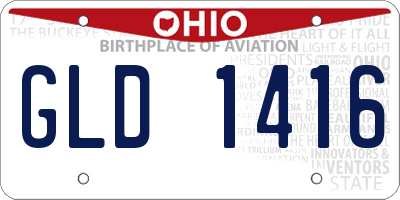OH license plate GLD1416