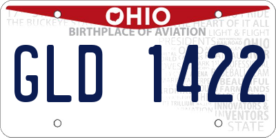 OH license plate GLD1422