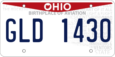 OH license plate GLD1430
