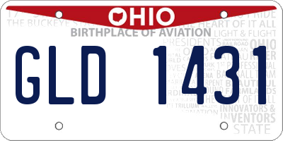 OH license plate GLD1431