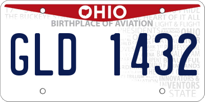 OH license plate GLD1432