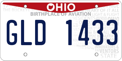 OH license plate GLD1433