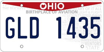 OH license plate GLD1435