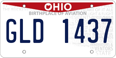 OH license plate GLD1437