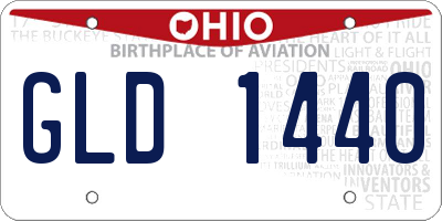 OH license plate GLD1440