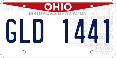 OH license plate GLD1441