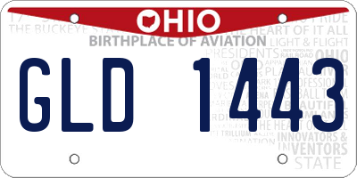 OH license plate GLD1443
