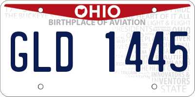 OH license plate GLD1445