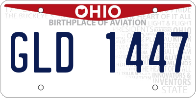 OH license plate GLD1447