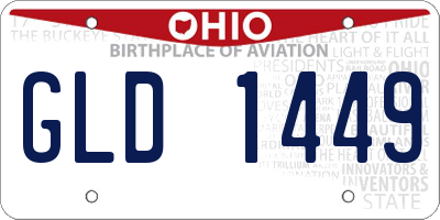 OH license plate GLD1449