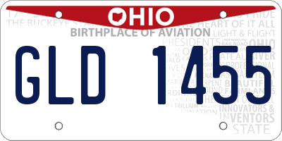 OH license plate GLD1455