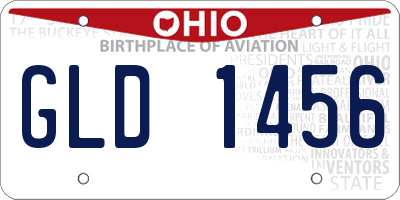 OH license plate GLD1456