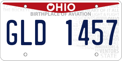 OH license plate GLD1457