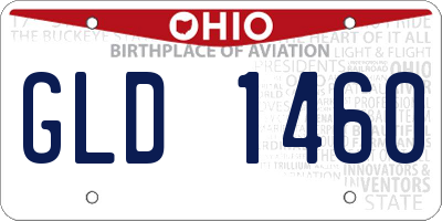 OH license plate GLD1460