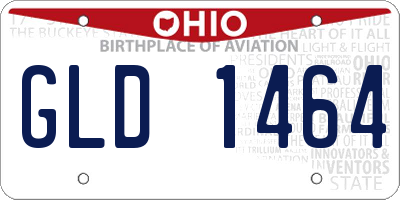 OH license plate GLD1464