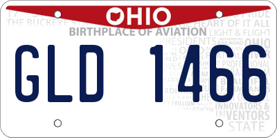 OH license plate GLD1466