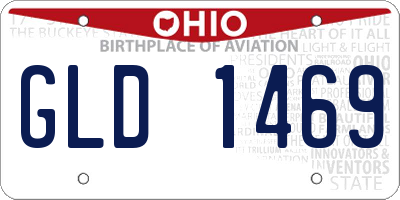OH license plate GLD1469
