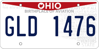 OH license plate GLD1476