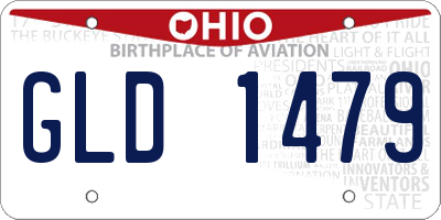 OH license plate GLD1479