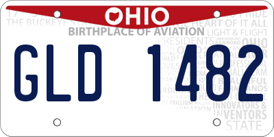OH license plate GLD1482
