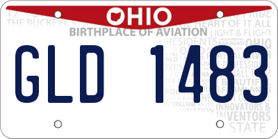 OH license plate GLD1483