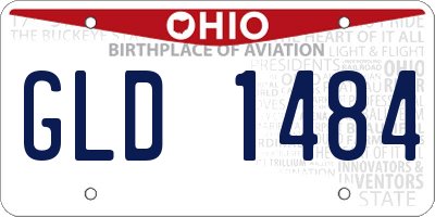 OH license plate GLD1484