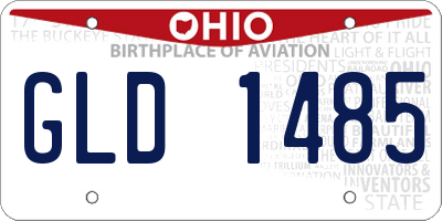 OH license plate GLD1485